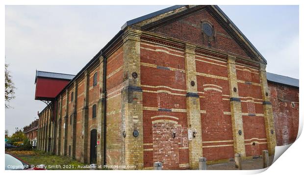 The Maltings Front and Side View  Print by GJS Photography Artist