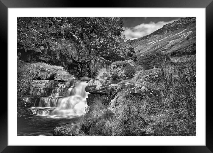 Grindsbrook Waterfalls   Framed Mounted Print by Darren Galpin