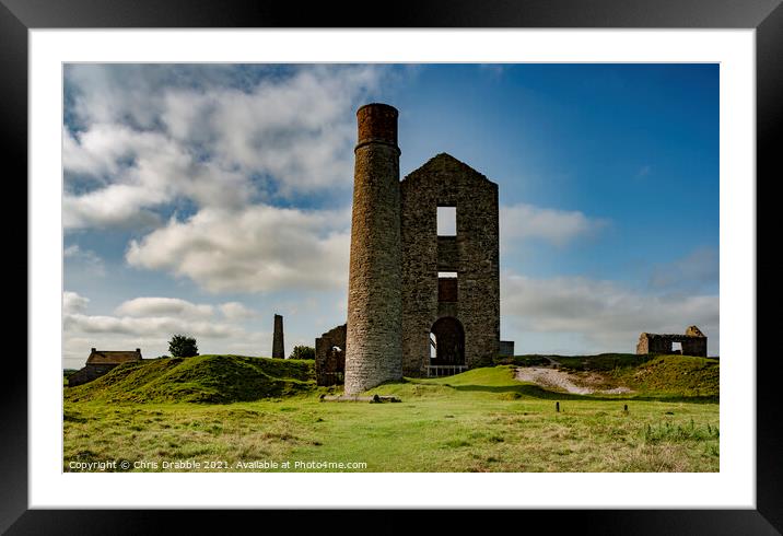 Magpie mine under Autumn skies Framed Mounted Print by Chris Drabble