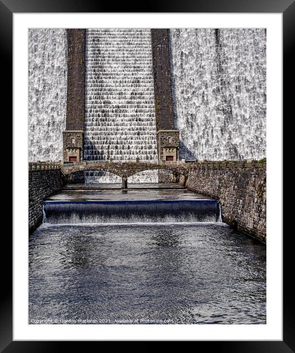 The Claerwen Reservoir Dam in Powys, Mid Wales Framed Mounted Print by Gordon Maclaren