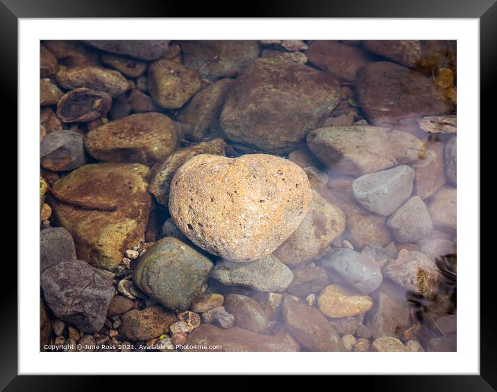 Heart of Stone Framed Mounted Print by June Ross