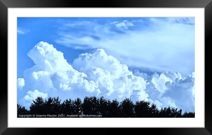 Convergence of Trees and Clouds Framed Mounted Print by Deanne Flouton