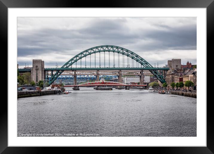 Tyne Bridge Framed Mounted Print by Andy Morton