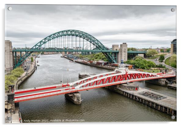 River Tyne Acrylic by Andy Morton