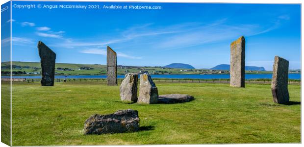Standing Stones of Stenness, Mainland Orkney Canvas Print by Angus McComiskey