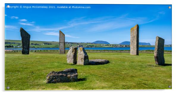 Standing Stones of Stenness, Mainland Orkney Acrylic by Angus McComiskey