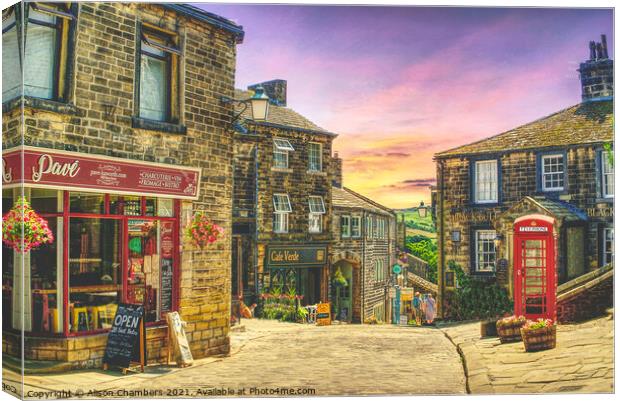Haworth Illustration Effect Canvas Print by Alison Chambers