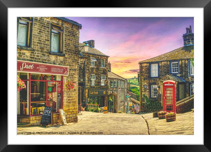Haworth Illustration Effect Framed Mounted Print by Alison Chambers
