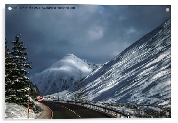 The Breathtaking A82 Road Trip Acrylic by Ron Ella