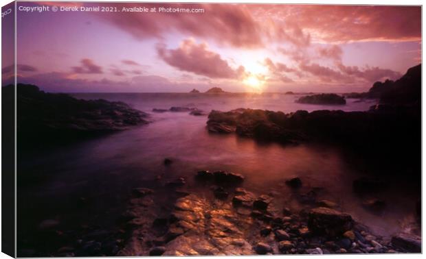 Sunset at Cape Cornwall #2 Canvas Print by Derek Daniel