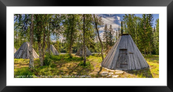 Ankerede Lavvu Huts Framed Mounted Print by DiFigiano Photography