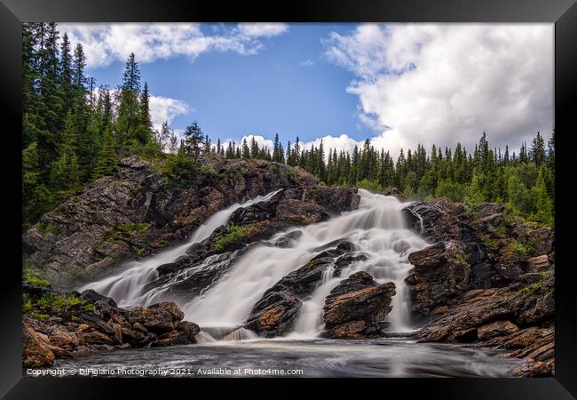 Fiskonfallet Falls Framed Print by DiFigiano Photography