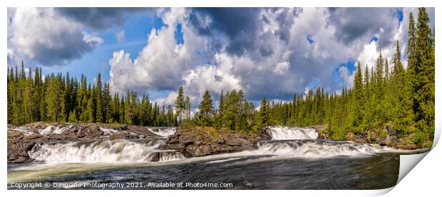 Dimforsen Falls Panorama Print by DiFigiano Photography