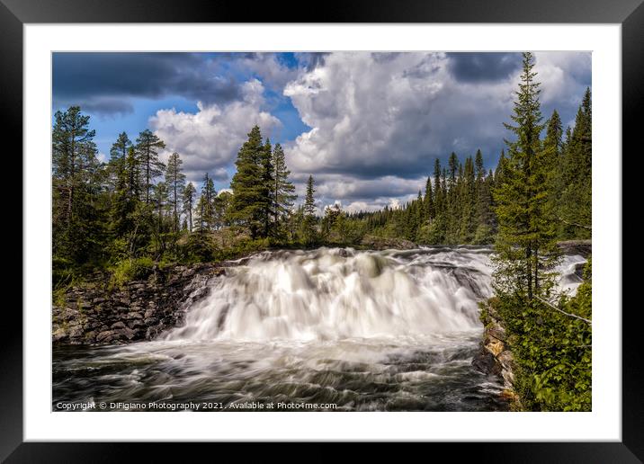 Dimforsen Falls Framed Mounted Print by DiFigiano Photography