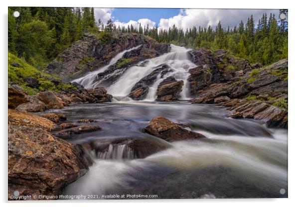 Fiskonfallet Waterfall Acrylic by DiFigiano Photography
