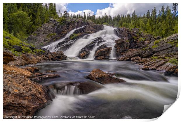 Fiskonfallet Waterfall Print by DiFigiano Photography