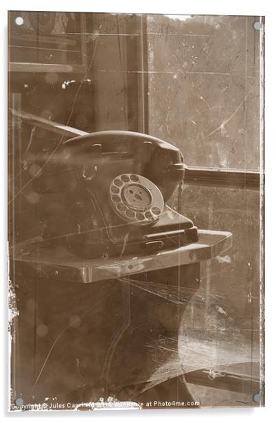 Old Phone Acrylic by Jules Camfield