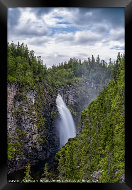 Hallingsfallet Waterfall Framed Print by DiFigiano Photography