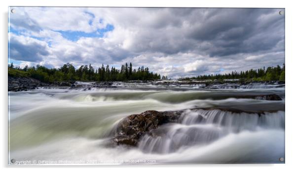 Trappstegsforsen Cascades Acrylic by DiFigiano Photography