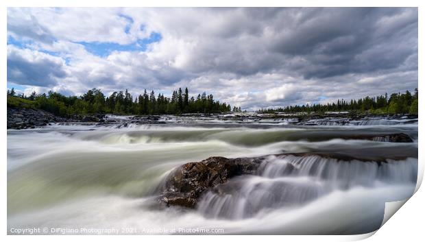 Trappstegsforsen Cascades Print by DiFigiano Photography