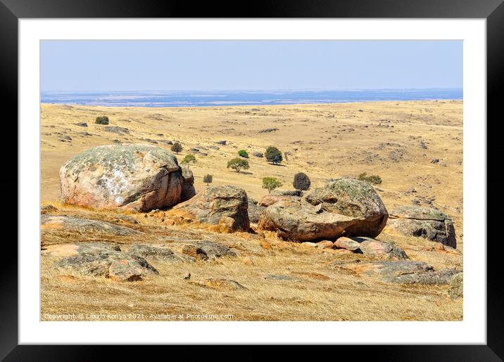 Pasture - South Australia Framed Mounted Print by Laszlo Konya