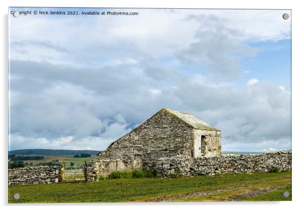 Dales Sheep Barn Ravenstonedale Cumbria Acrylic by Nick Jenkins