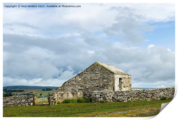 Dales Sheep Barn Ravenstonedale Cumbria Print by Nick Jenkins