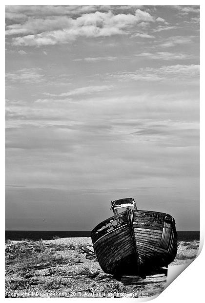 An Old Wrecked Fishing Boat Print by Dawn O'Connor