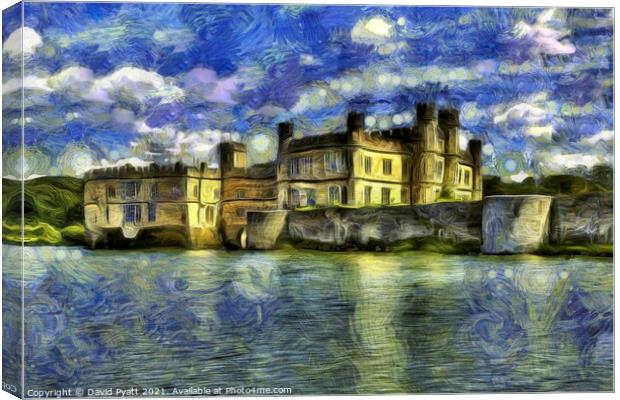 Castle Van Gogh Canvas Print by David Pyatt