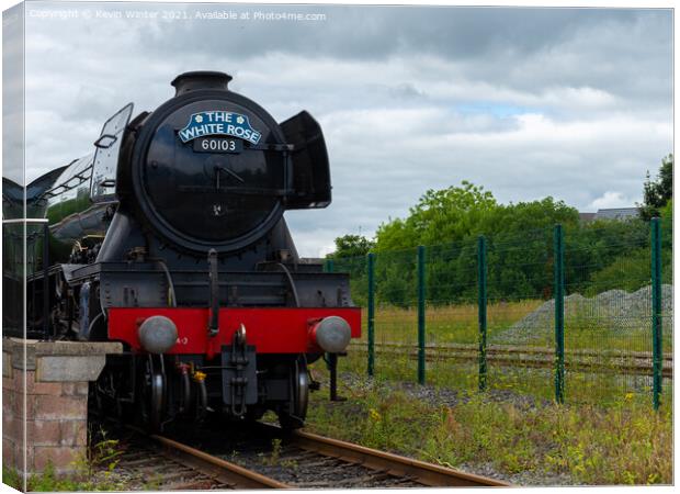 Flying Scotsman (The White Rose) Canvas Print by Kevin Winter