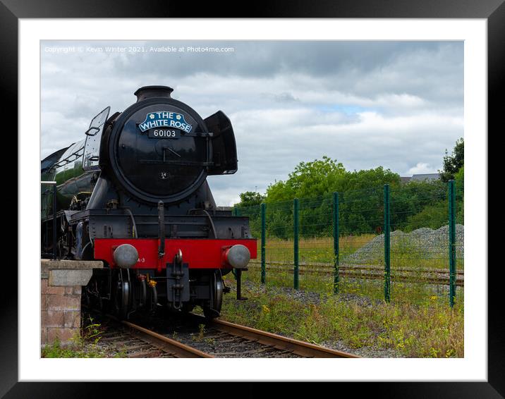 Flying Scotsman (The White Rose) Framed Mounted Print by Kevin Winter