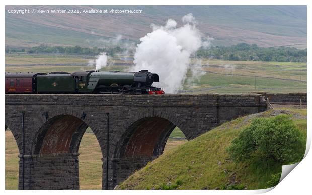Flying Scotsman at Ribblehead Print by Kevin Winter