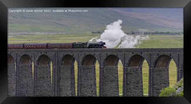 Flying Scotsman Crosses Ribblehead Viaduct Framed Print by Kevin Winter