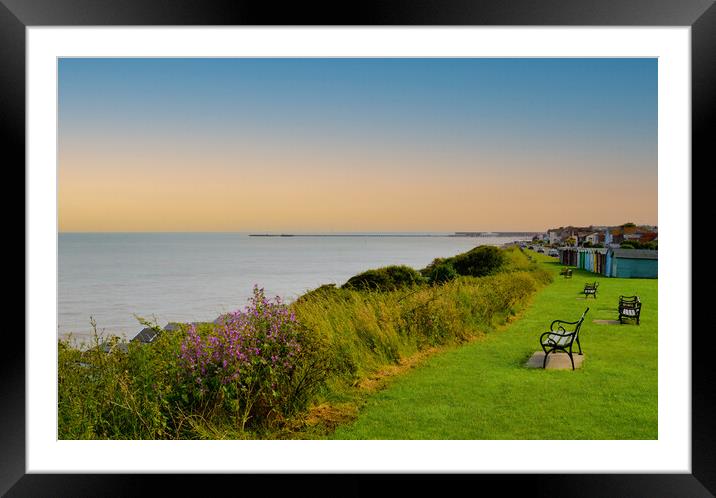 Hipkins cliff top Walton-on-the-Naze Framed Mounted Print by Paula Tracy