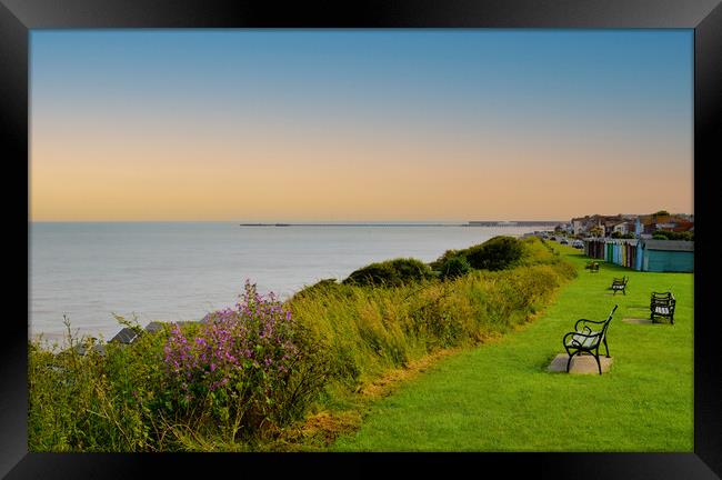 Hipkins cliff top Walton-on-the-Naze Framed Print by Paula Tracy