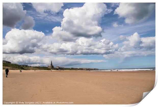 Longsands Beach: Northumberland's Golden Delight Print by Holly Burgess