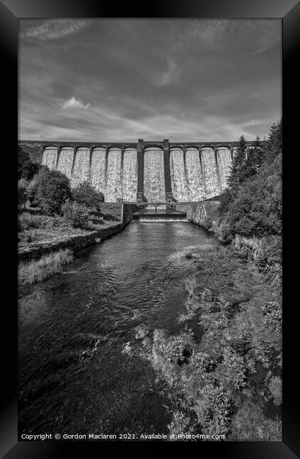 Claerwen Dam, Elan Valley Framed Print by Gordon Maclaren