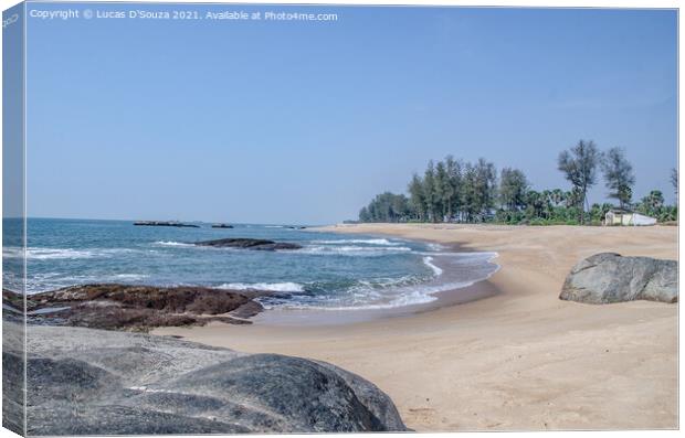 Someshwar Beach in Mangalore, India Canvas Print by Lucas D'Souza