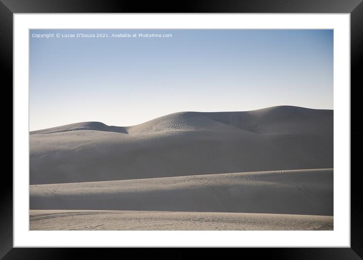 Dawn in the desert Framed Mounted Print by Lucas D'Souza