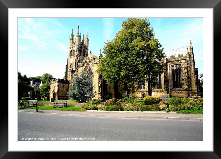 Cathedral of the Peak district. Framed Mounted Print by john hill