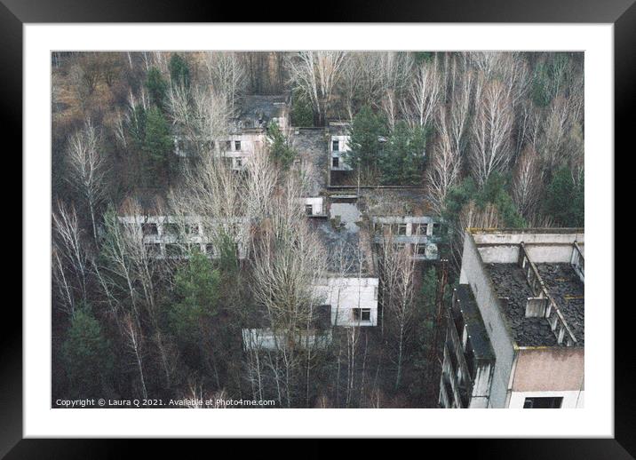 Abandoned Buildings, Pripyat  Framed Mounted Print by Laura Q