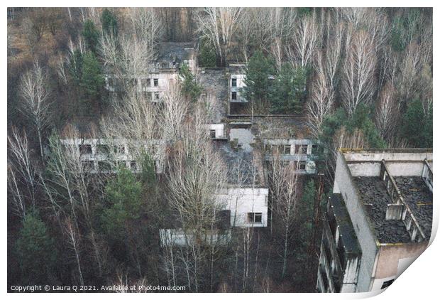 Abandoned Buildings, Pripyat  Print by Laura Q