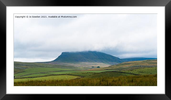 Pen y Ghent, Yorkshire Dales Framed Mounted Print by Jo Sowden