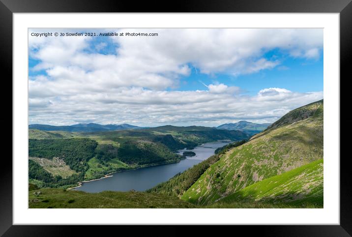 Thirlmere, in the Lake District Framed Mounted Print by Jo Sowden