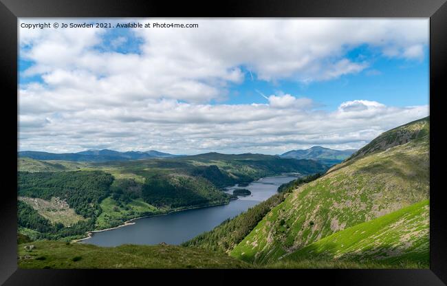 Thirlmere, in the Lake District Framed Print by Jo Sowden