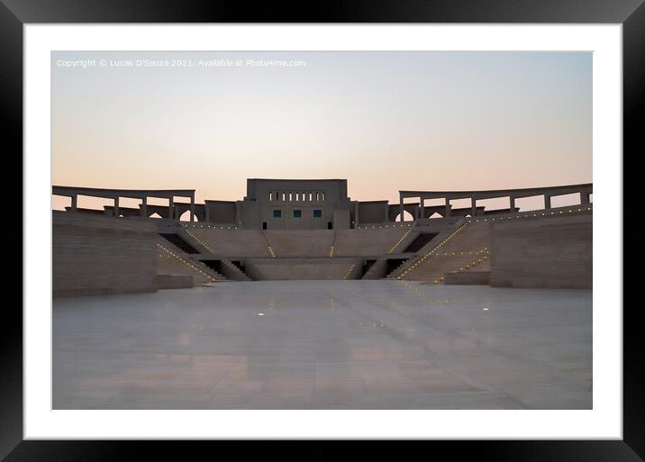 Katara Amphitheatre at Doha, Qatar Framed Mounted Print by Lucas D'Souza