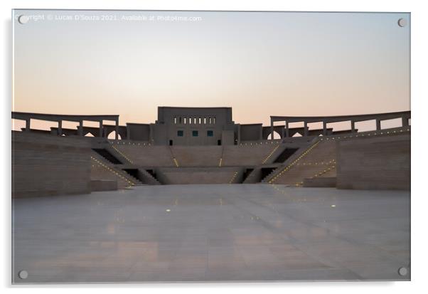 Katara Amphitheatre at Doha, Qatar Acrylic by Lucas D'Souza