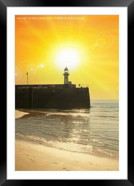 St. Ives Cornwall uk, Framed Mounted Print by kathy white