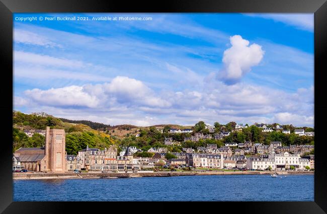 Oban Cityscape Scotland Framed Print by Pearl Bucknall