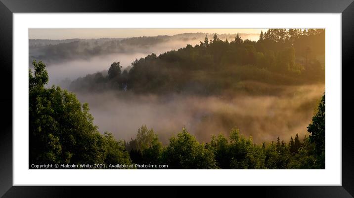 Early Morning Mist Landscape Framed Mounted Print by Malcolm White